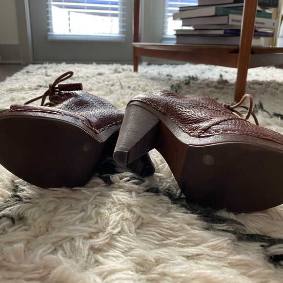 Lucky Brand Peep Toe Lace Up Booties - Picture 6 of 6